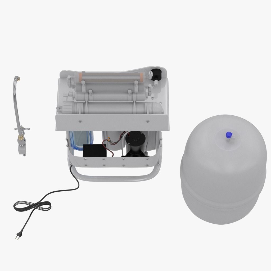 Water Filter With Stand 3D model_16