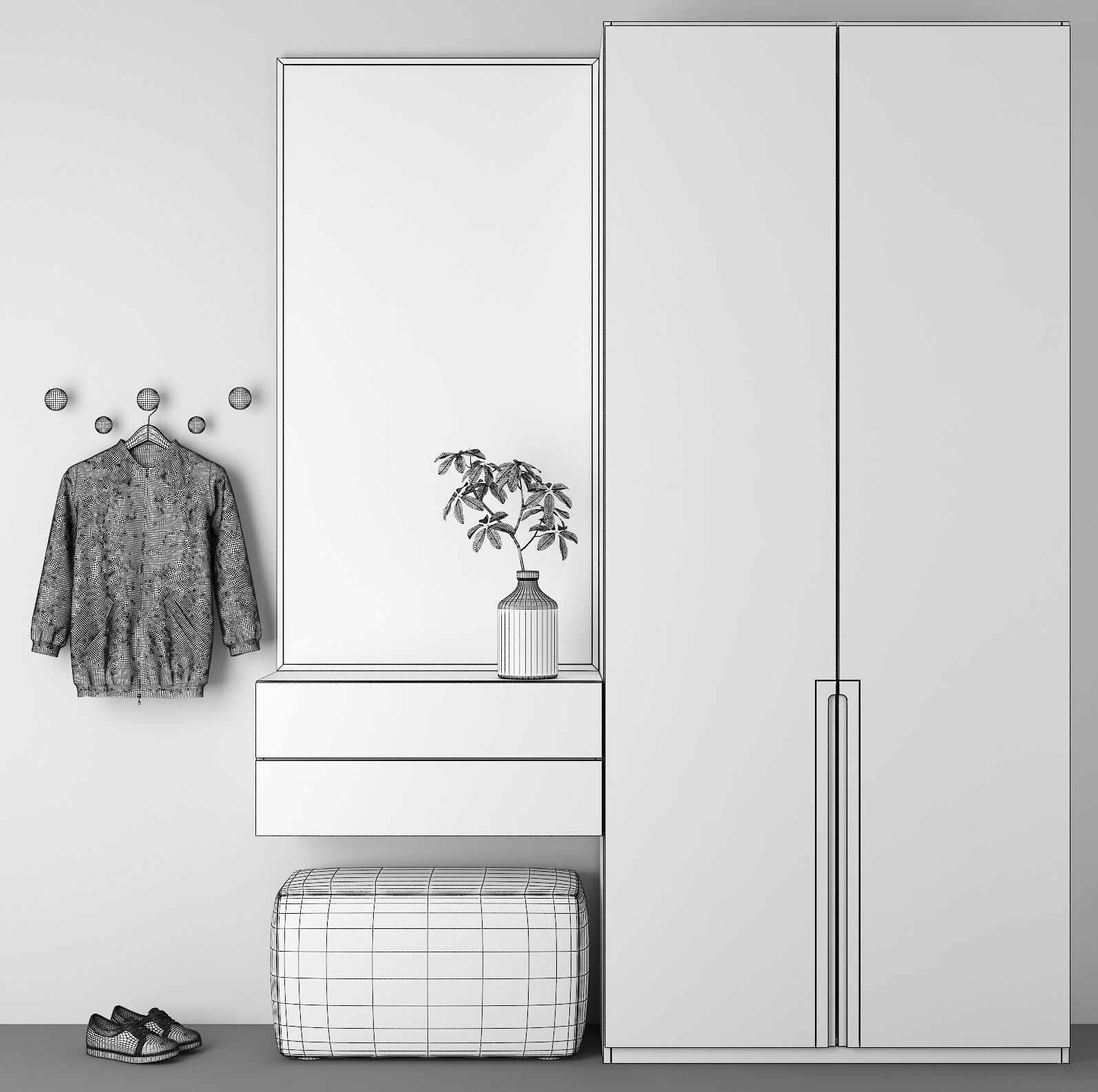 Entryway furniture 5 3D model_6