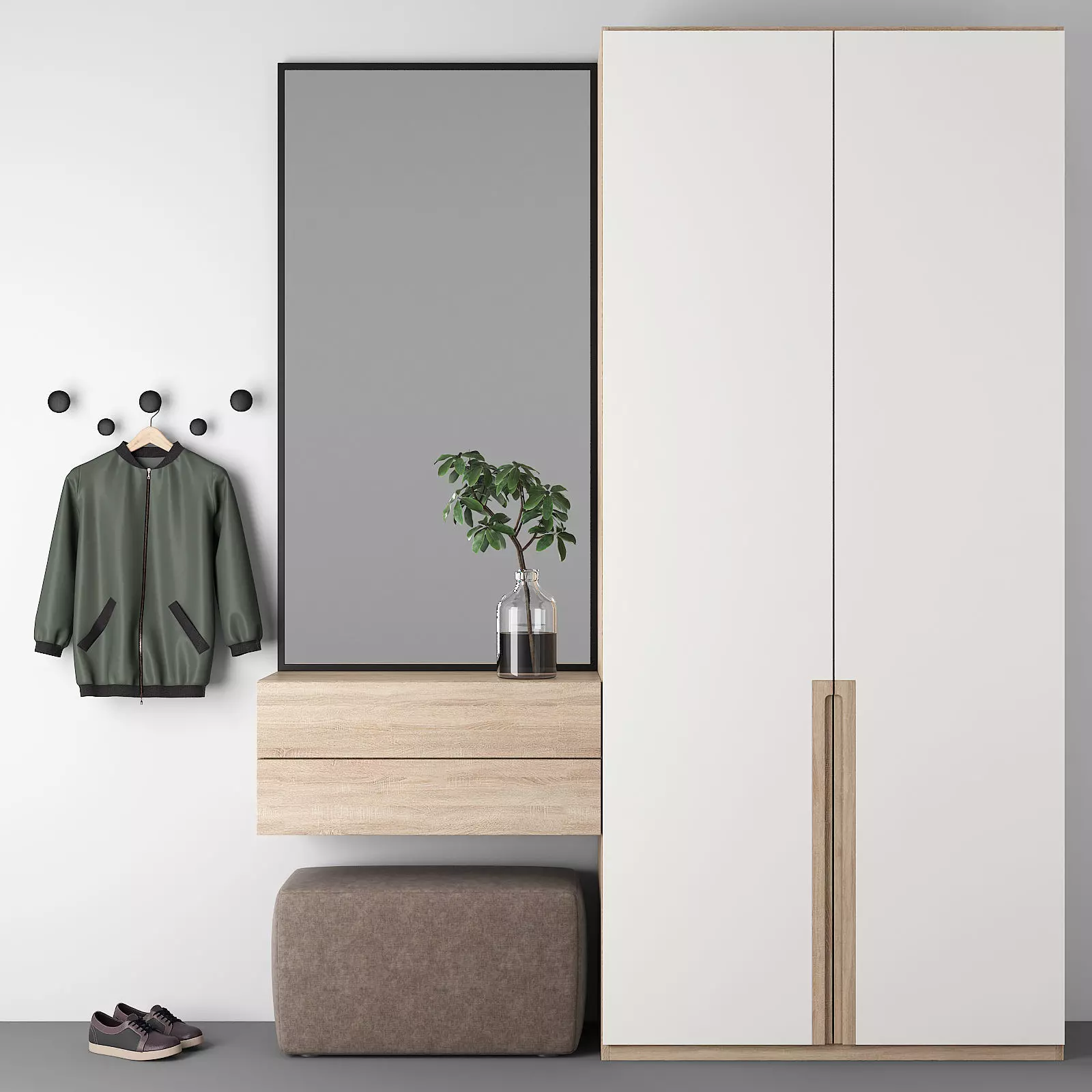 Entryway furniture 5 3D model_0