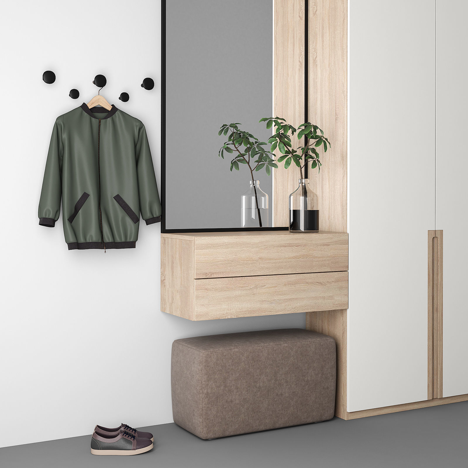 Entryway furniture 5 3D model_2