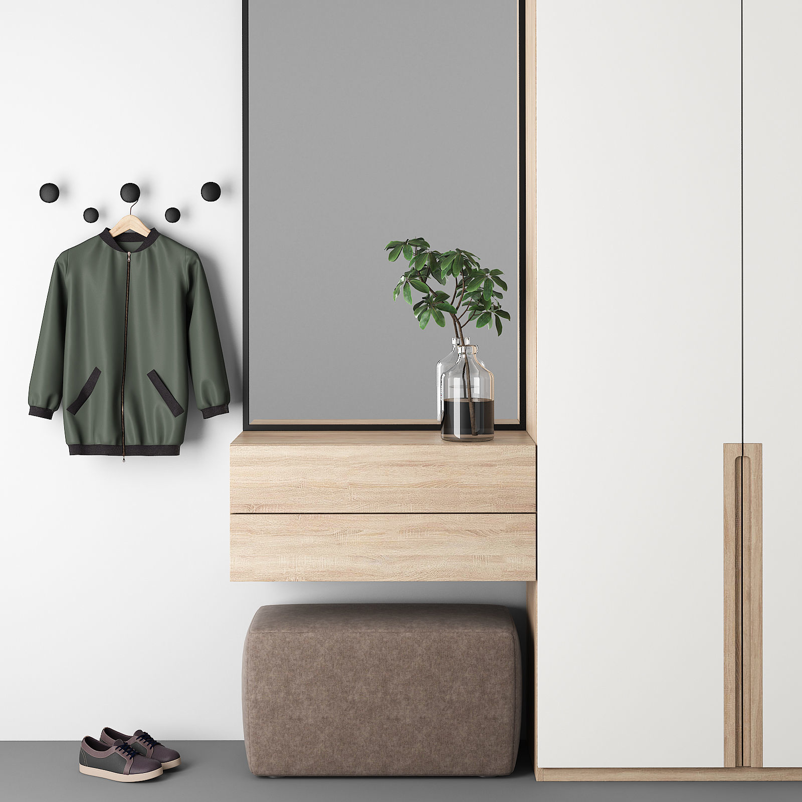 Entryway furniture 5 3D model_1