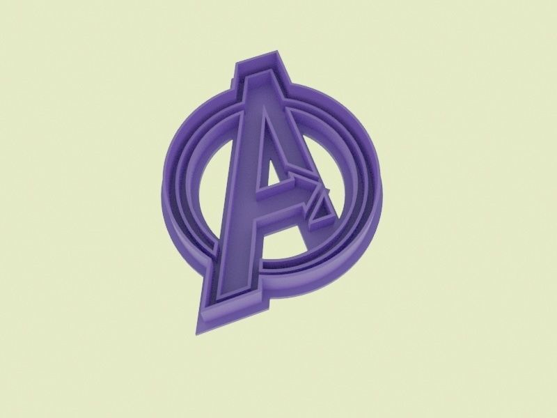 Super hero logo cookie cutters set 3D print model_16