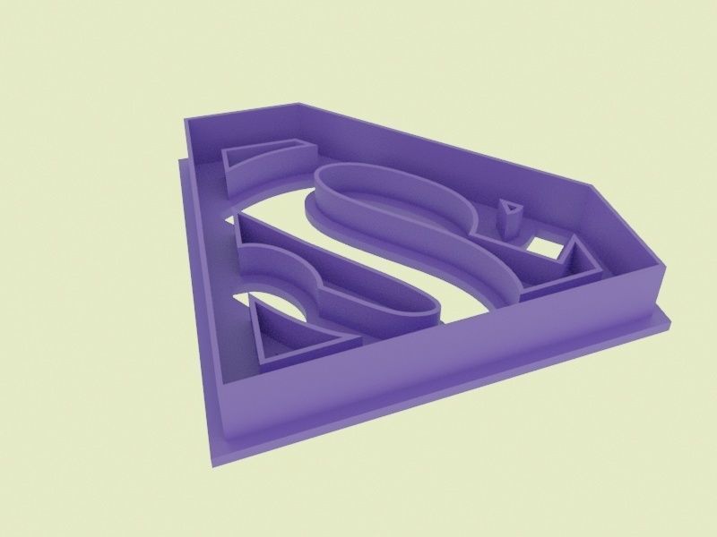 Super hero logo cookie cutters set 3D print model_10