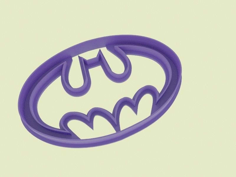 Super hero logo cookie cutters set 3D print model_8