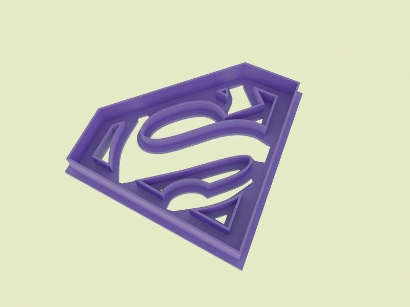 Super hero logo cookie cutters set 3D print model_3