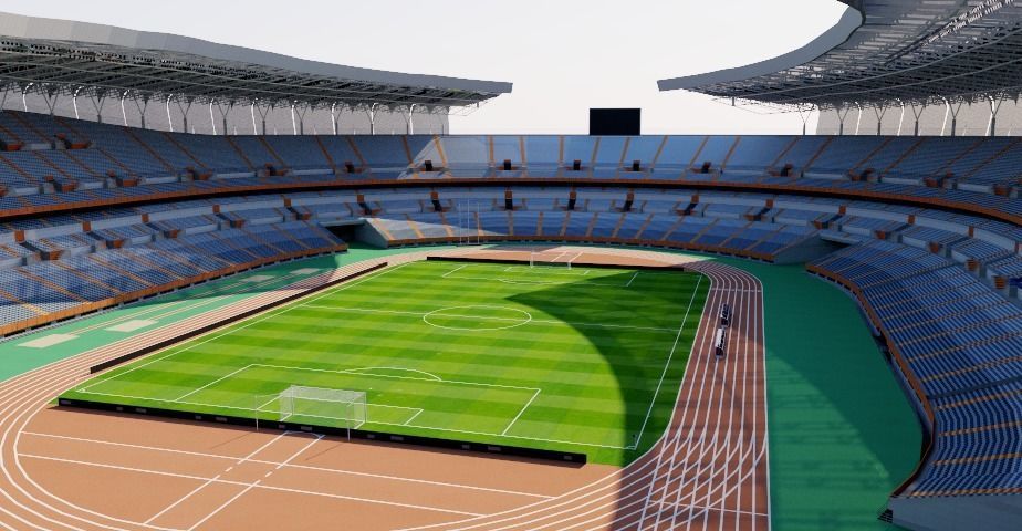Jinan Olympic Sports Center Stadium 3D model_4