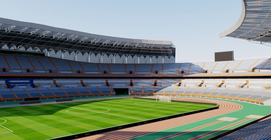 Jinan Olympic Sports Center Stadium 3D model_3