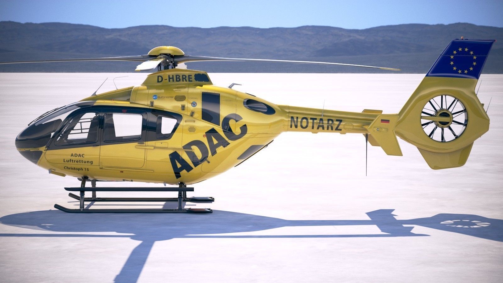 ADAC Eurocopter EC135 3D model_6