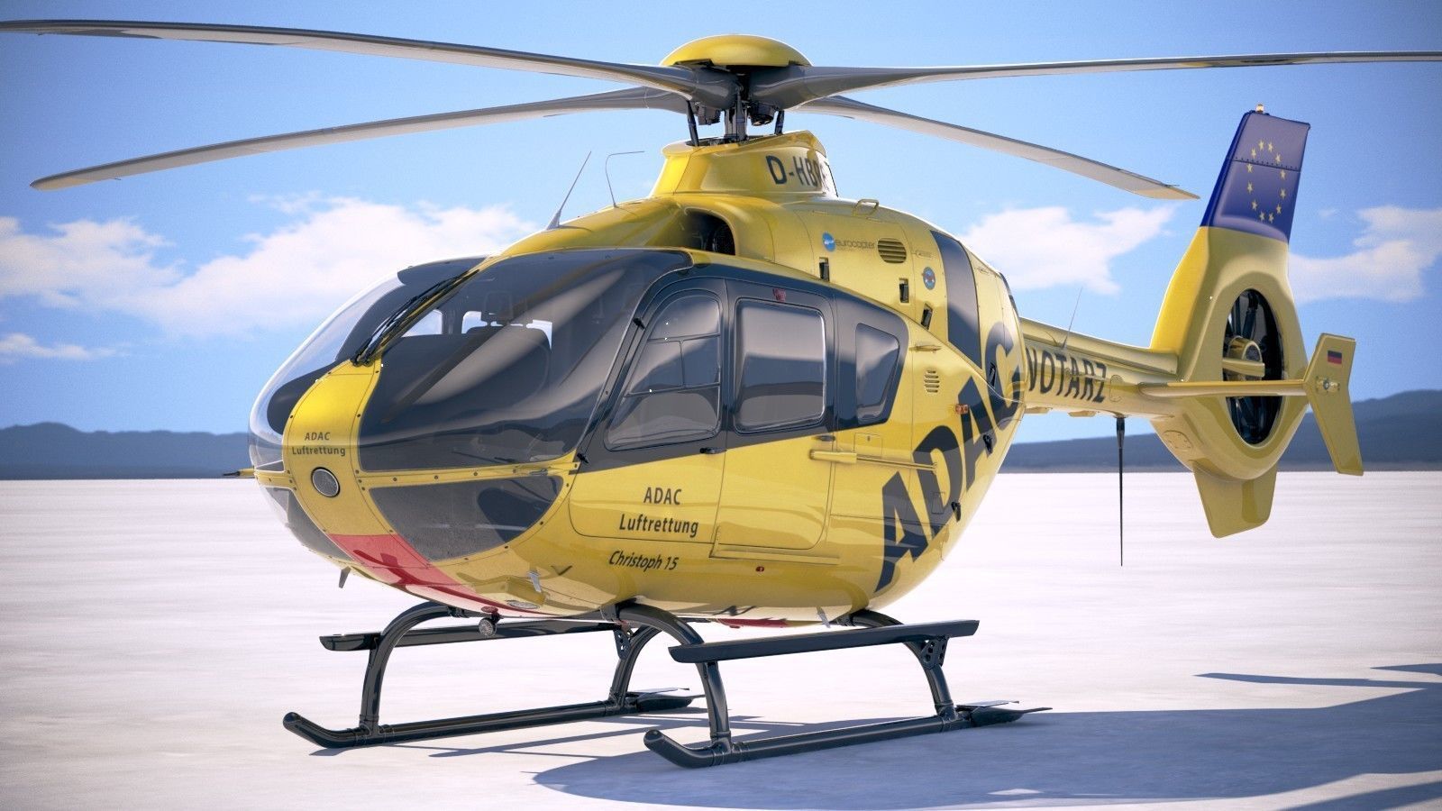 ADAC Eurocopter EC135 3D model_12