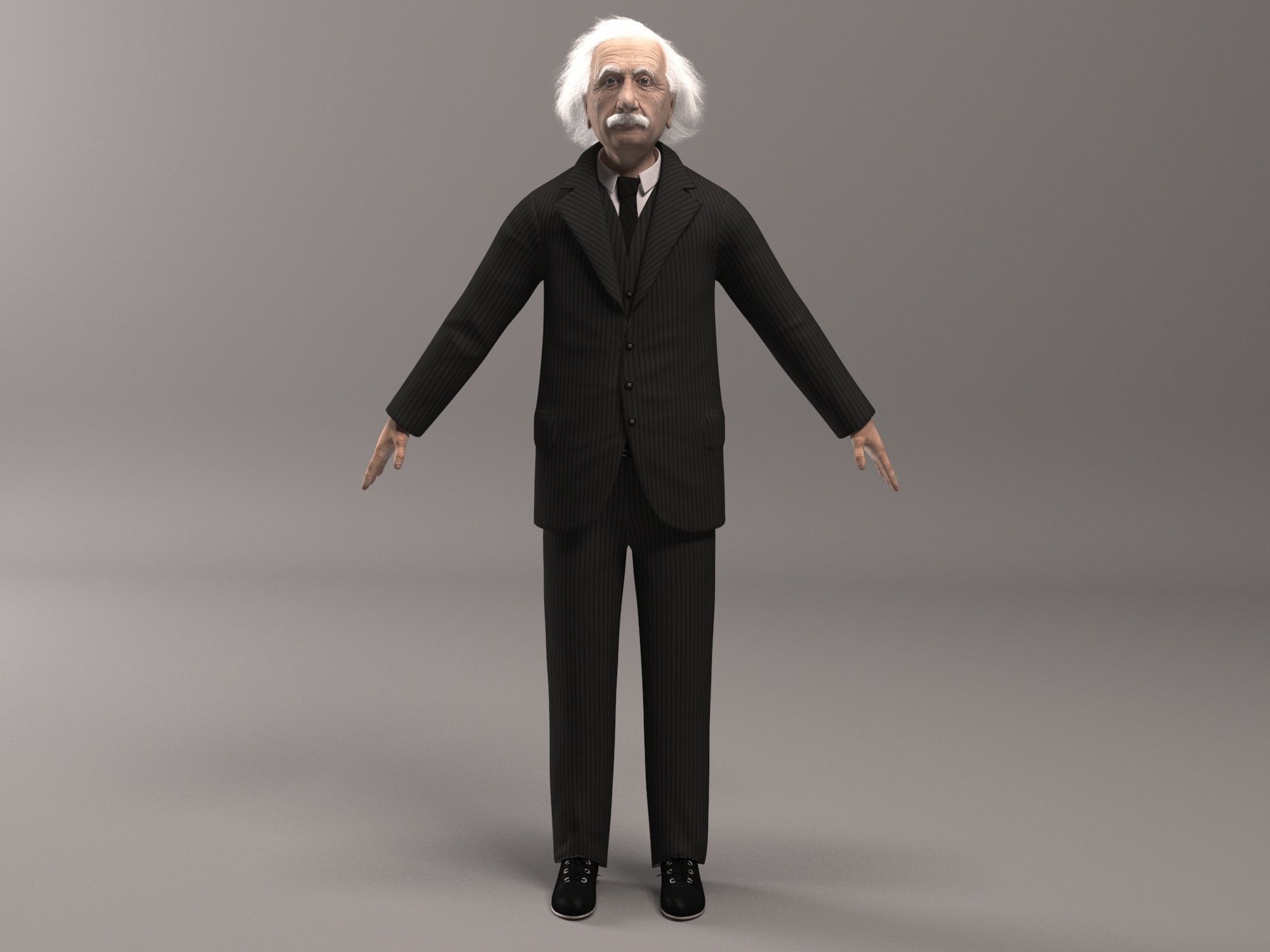 Albert Einstein 3D model_7