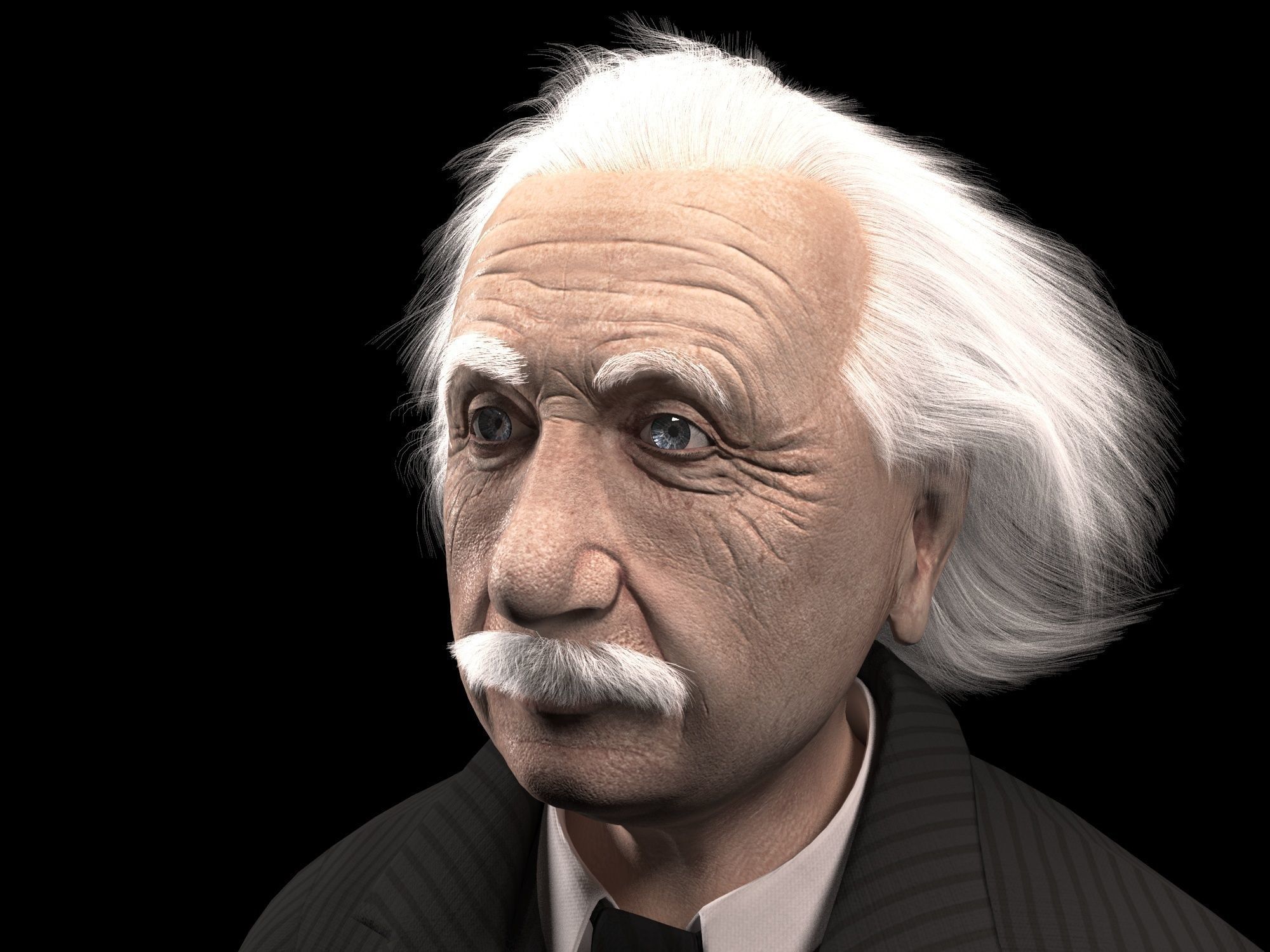 Albert Einstein 3D model_2