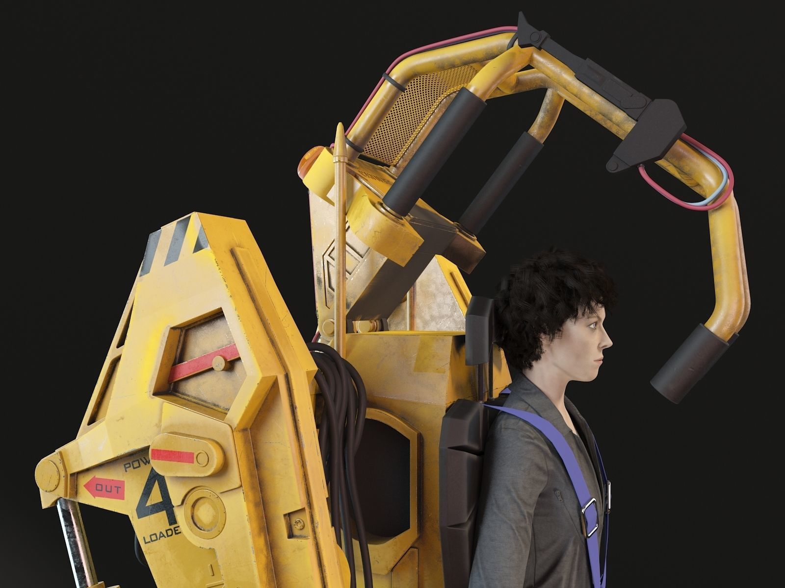 Alien Nostromo Power Loader  3D model_15