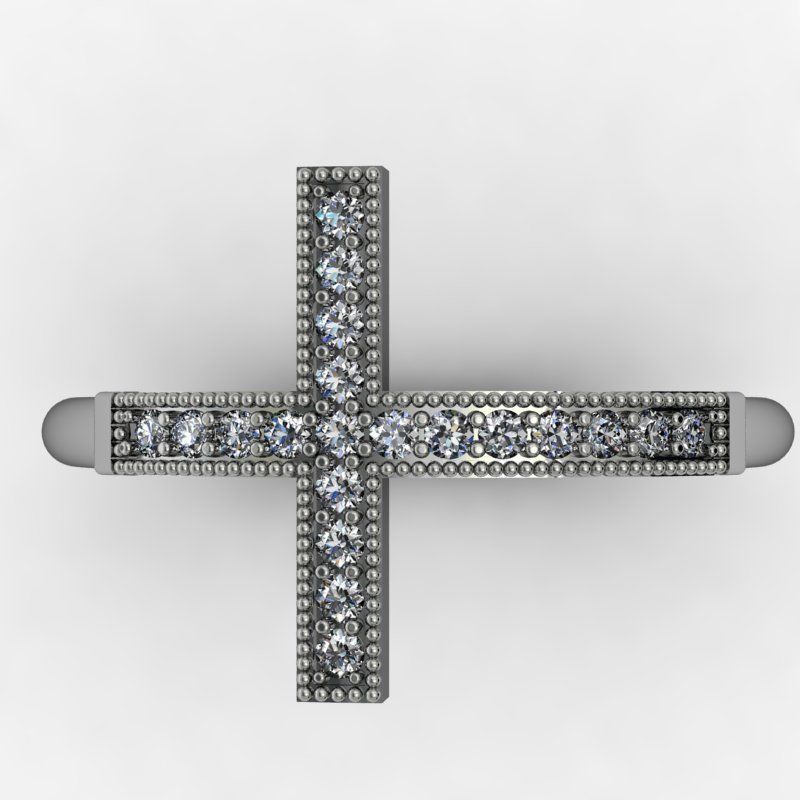 Cross ring 3D print model_1