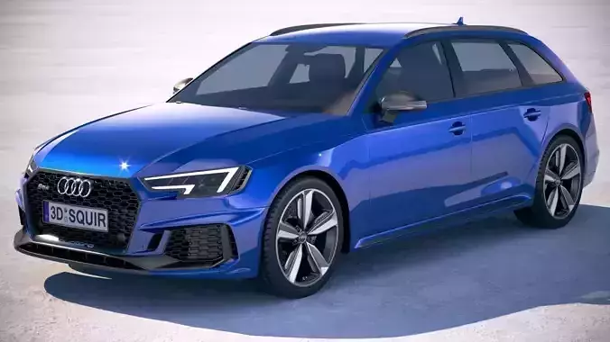 Audi RS4 Avant 2018 3D model