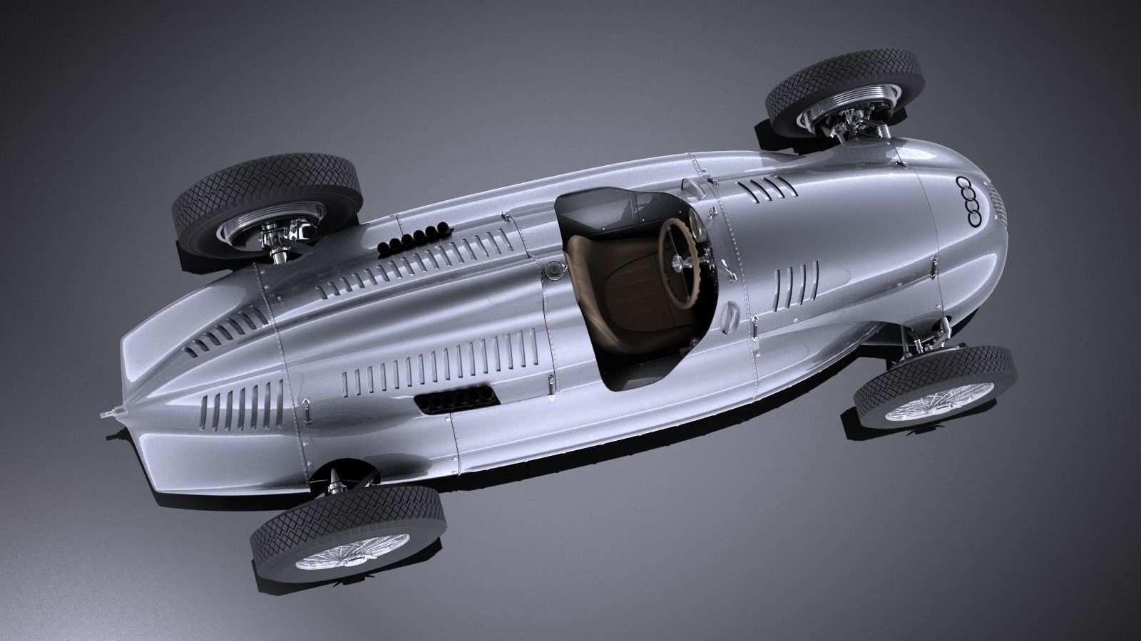Auto Union Type D 1938 race car 3D model_7