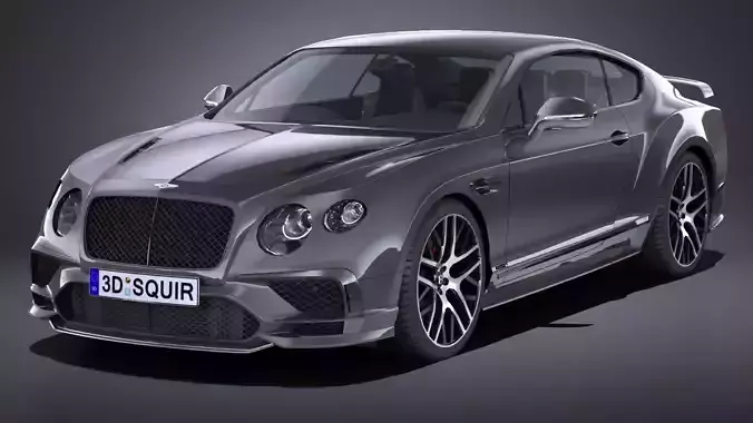 Lowpoly Bentley Continental Supersports 2018 Low-poly 3D model