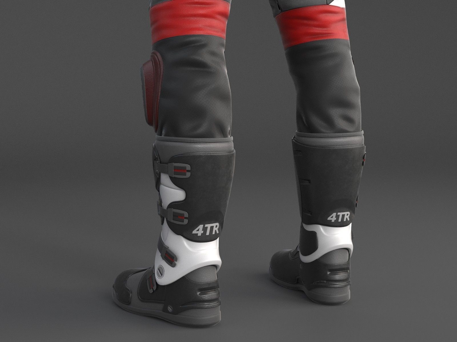 Biker Sport motorcycle rider 3D model_5