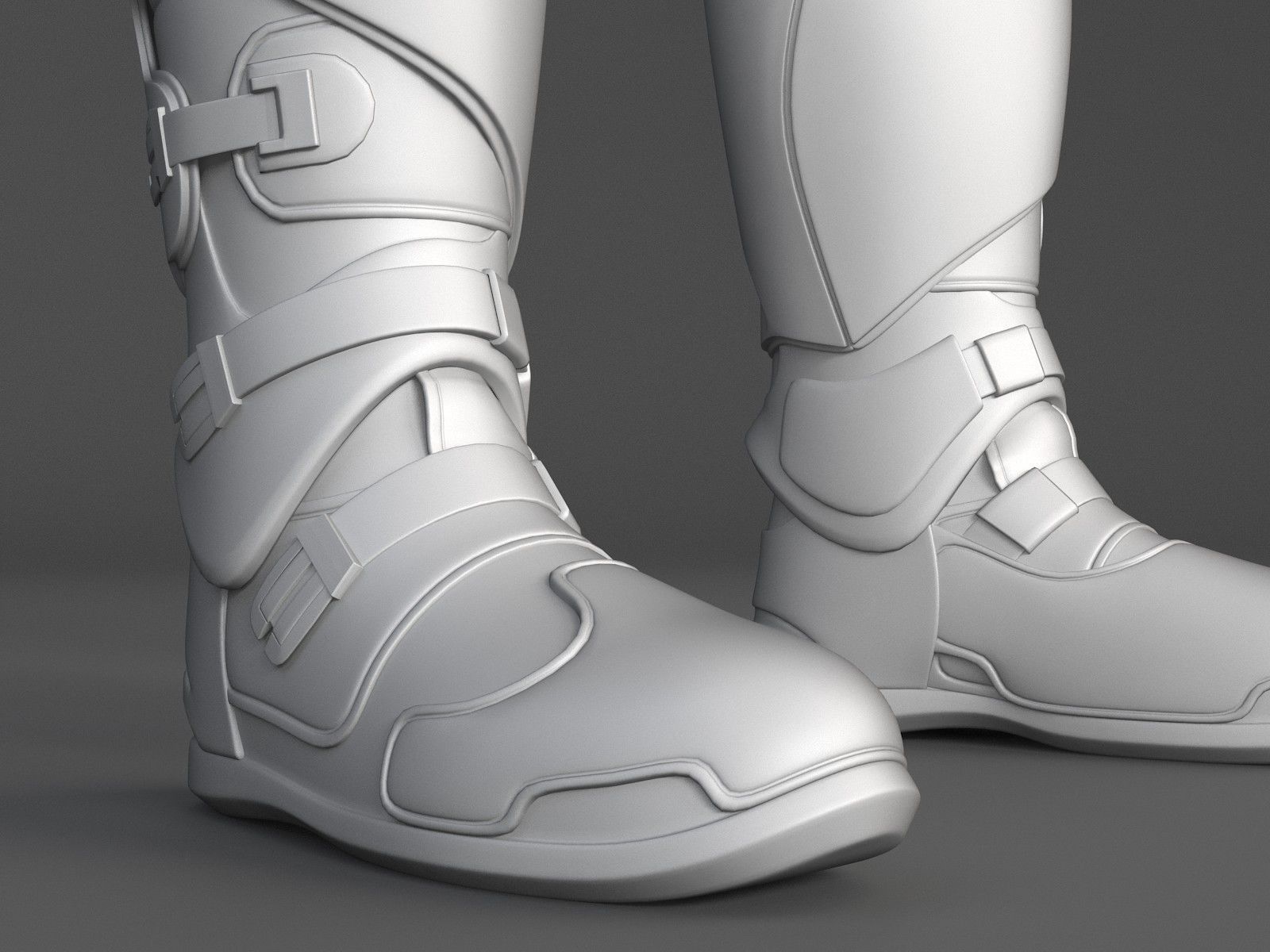 Biker Sport motorcycle rider 3D model_17