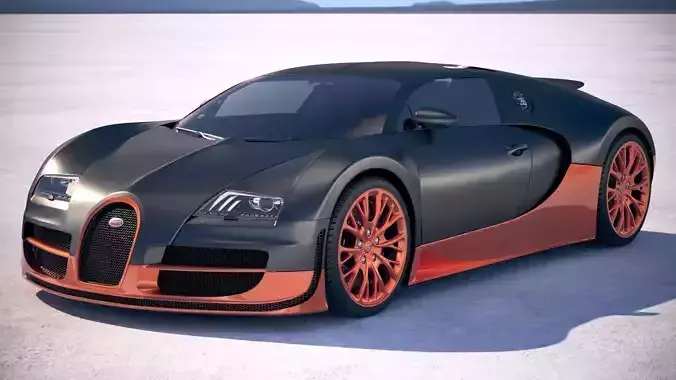 Bugatti Veyron Super Sport 2012-2016 VRAY  3D model