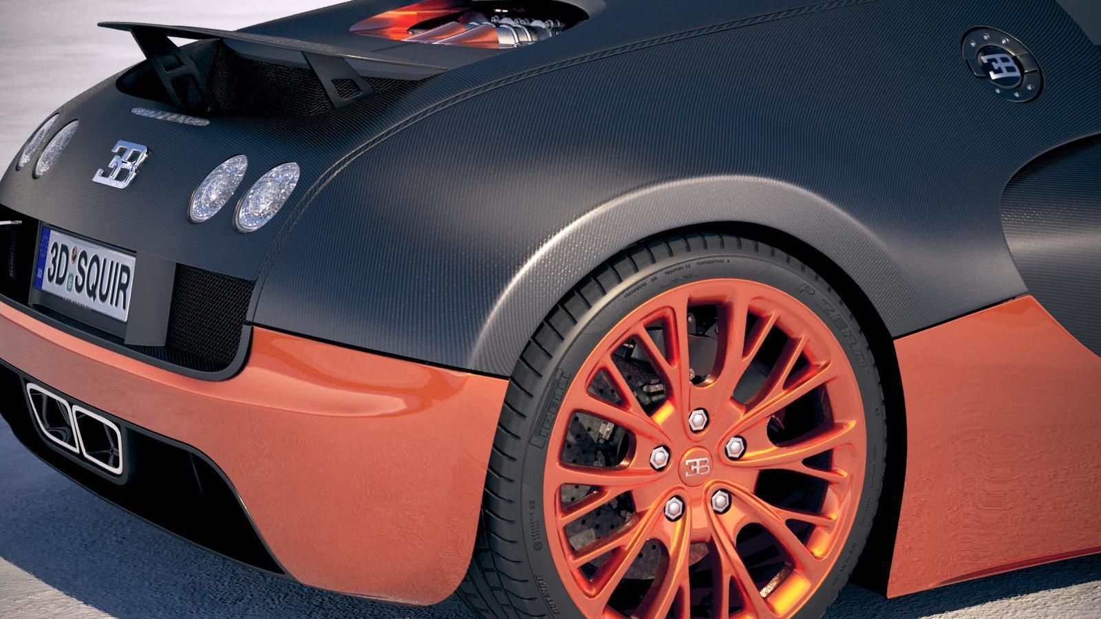 Bugatti Veyron Super Sport 2012-2016 VRAY  3D model_3
