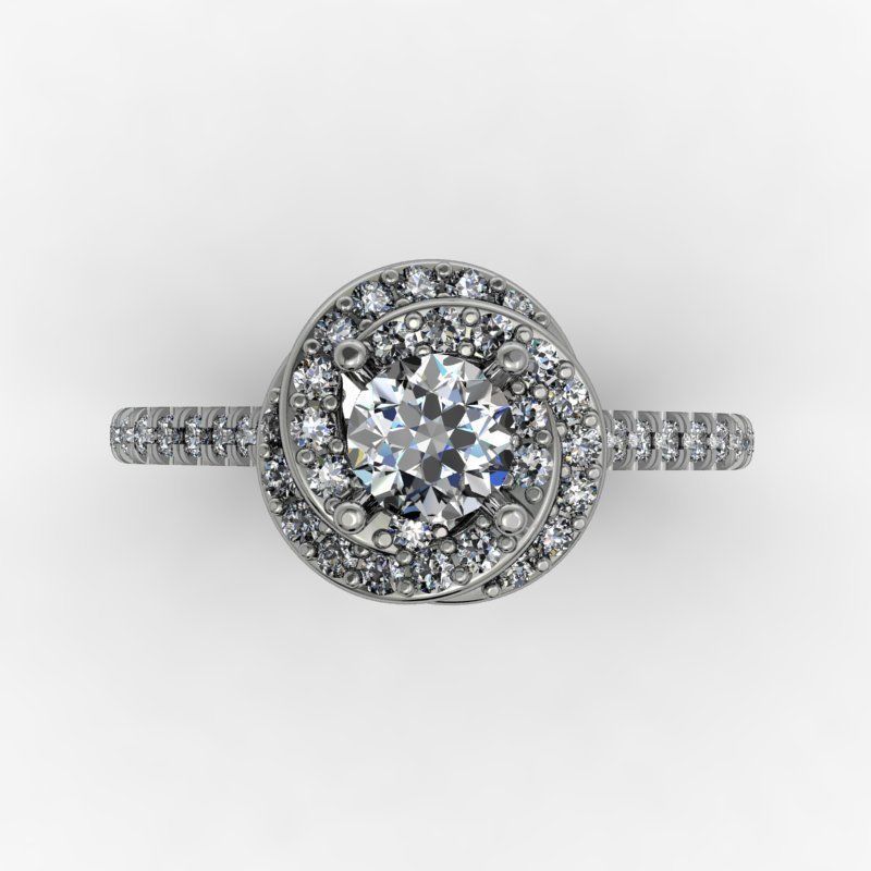 Fantasy twisted head ring 3D print model_3