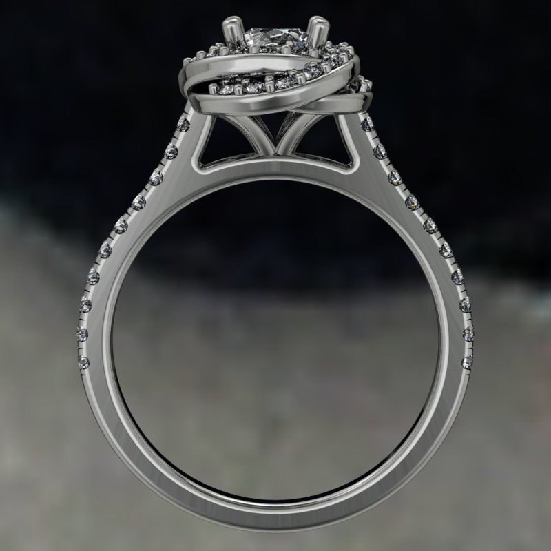 Fantasy twisted head ring 3D print model_4