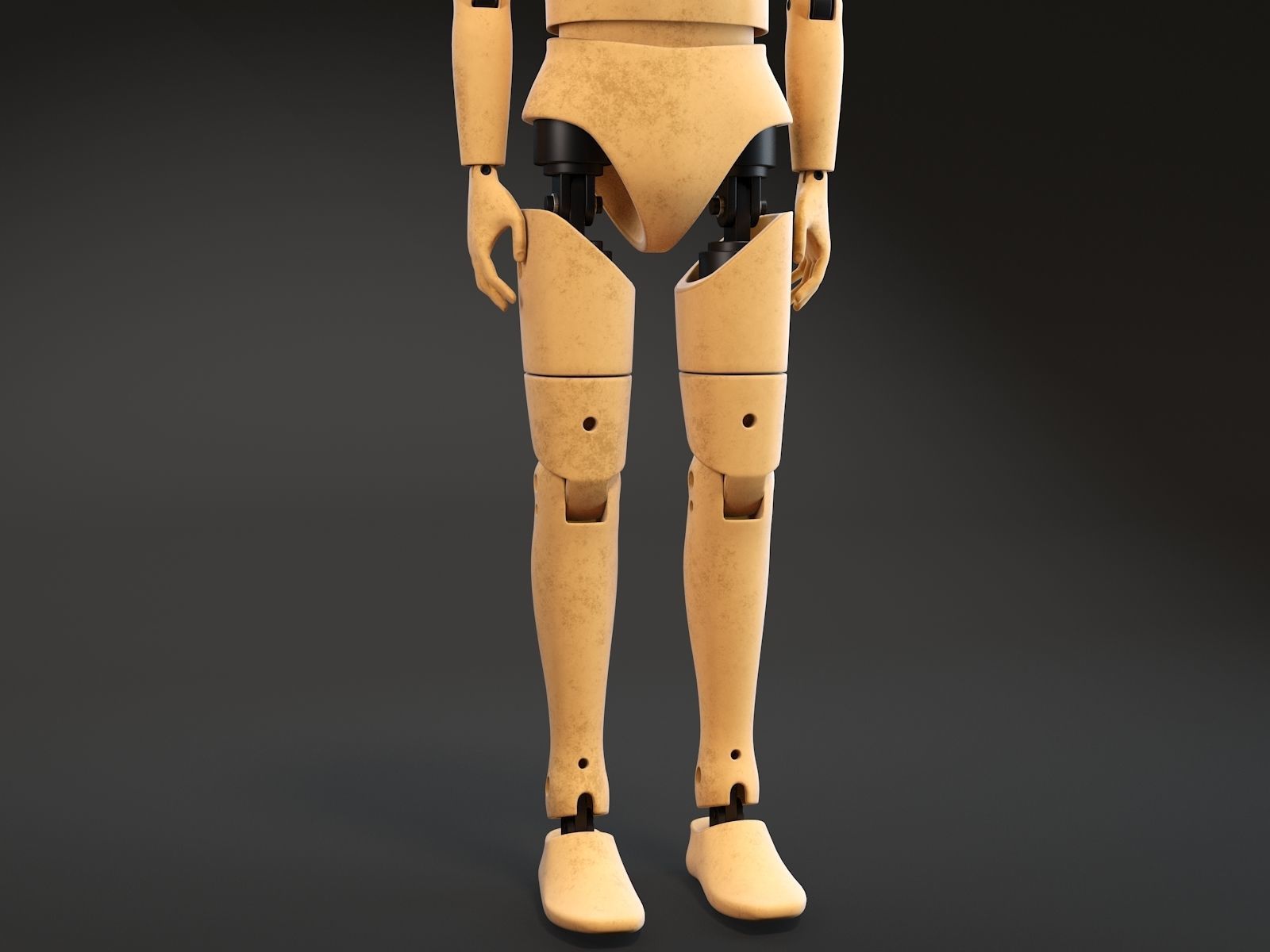 Crash Test Dummy Standing 3D model_4