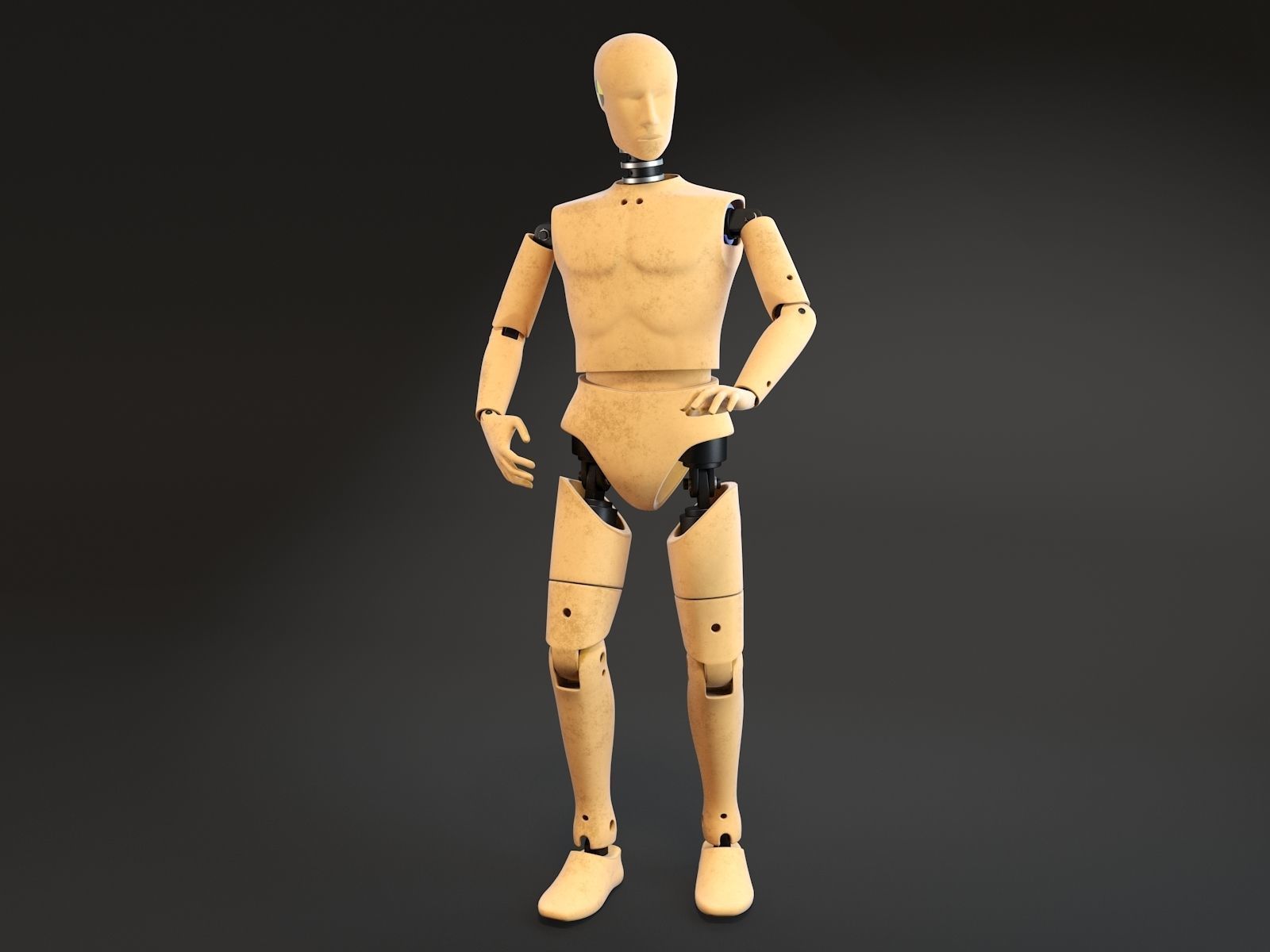 Crash Test Dummy Standing 3D model_7
