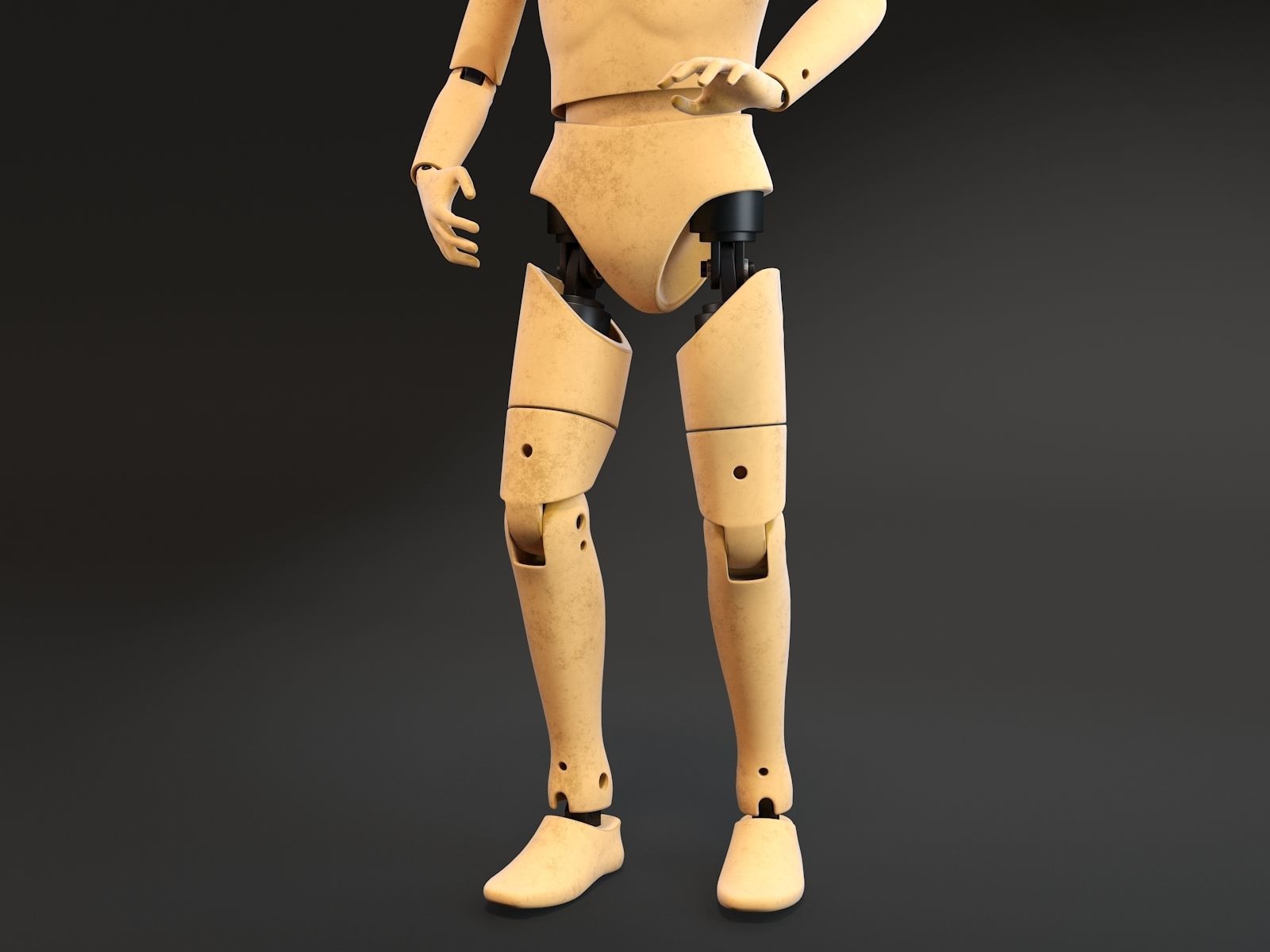 Crash Test Dummy Standing 3D model_9
