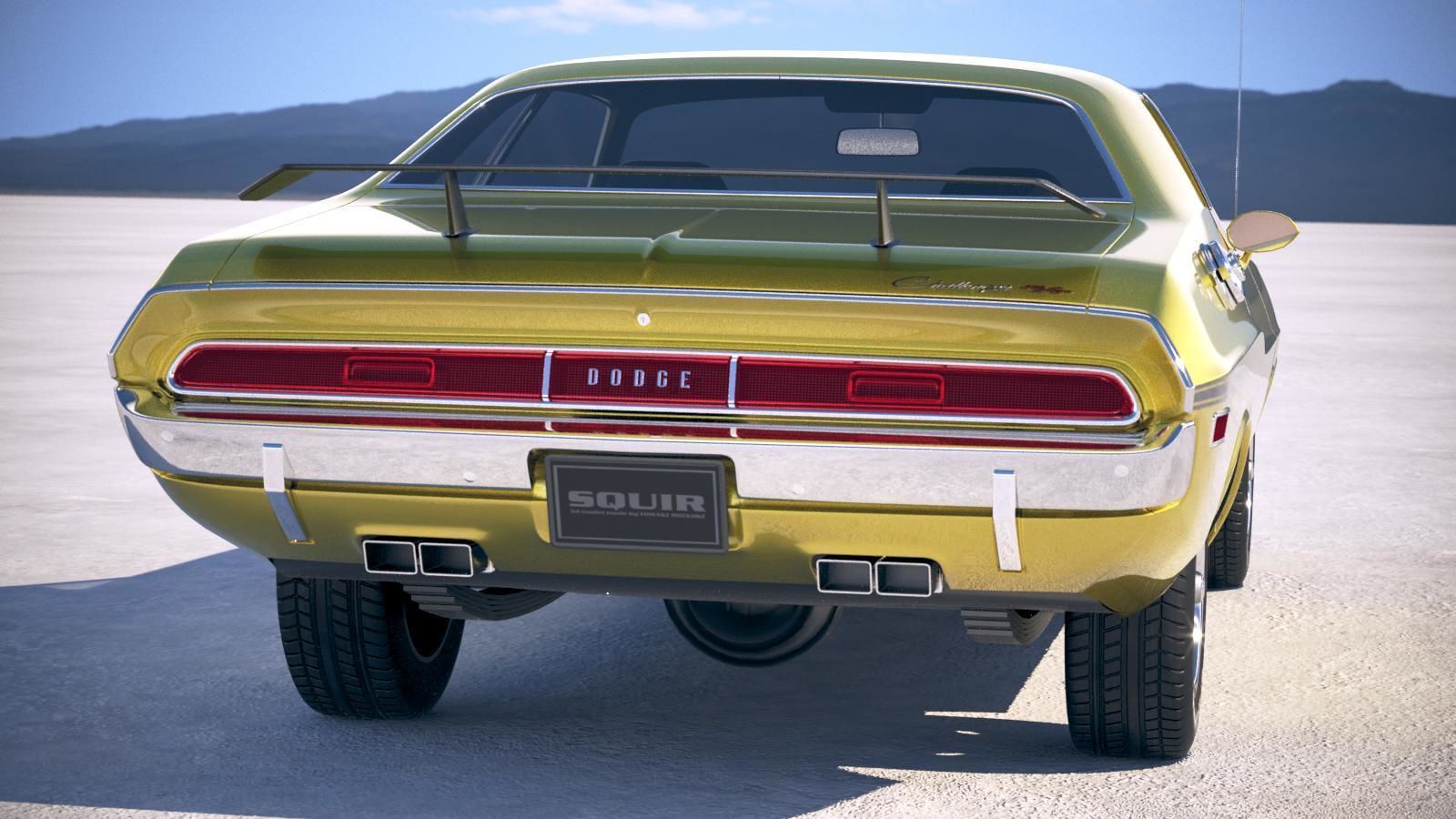 Dodge Challenger 1970 with interior 3D model_5