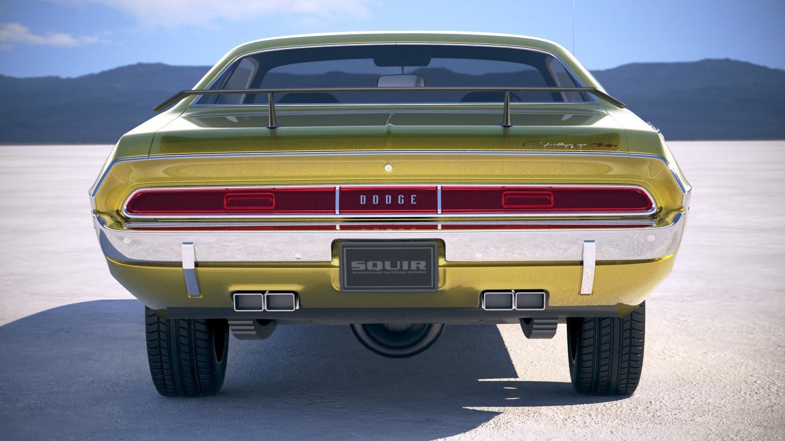 Dodge Challenger 1970 with interior 3D model_10