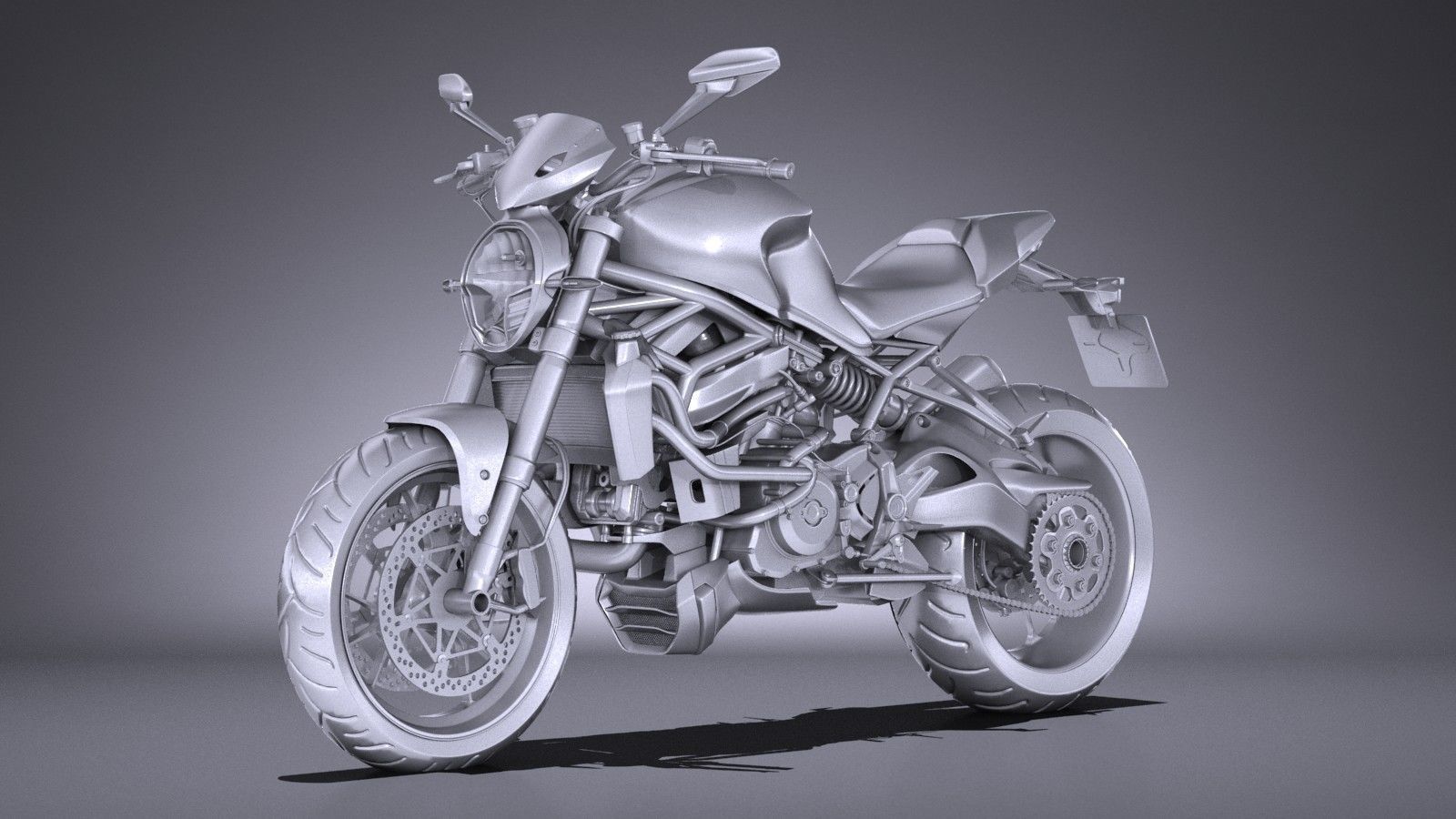 Ducati Monster 1200R 2017 3D model_9