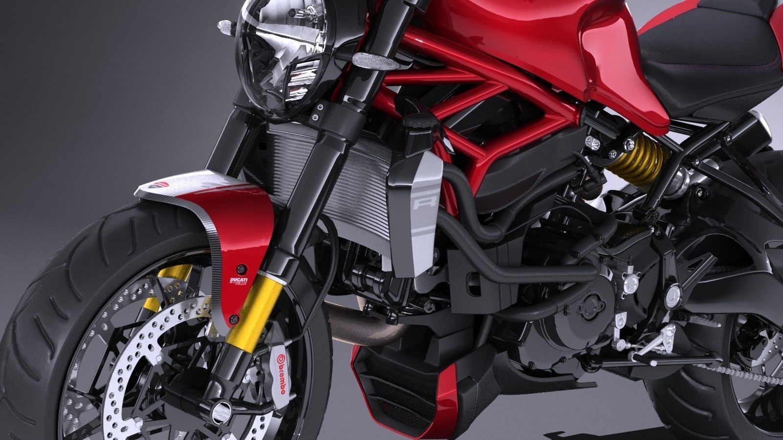 Ducati Monster 1200R 2017 3D model_2