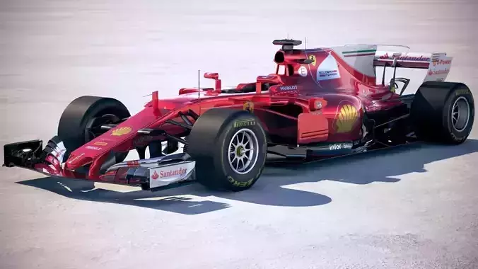 F1 Ferrari 2017 SF70H 3D model
