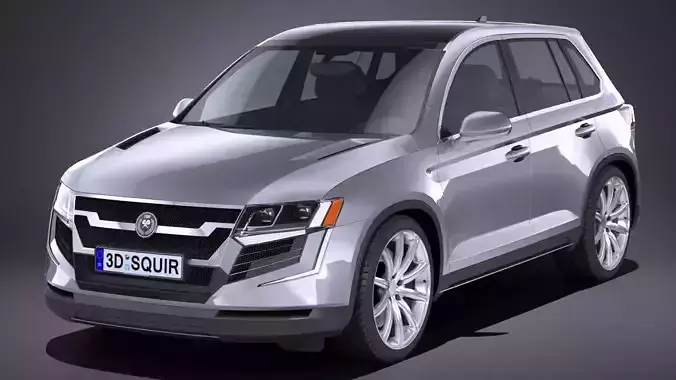 Lowpoly Generic SUV crossover 2017