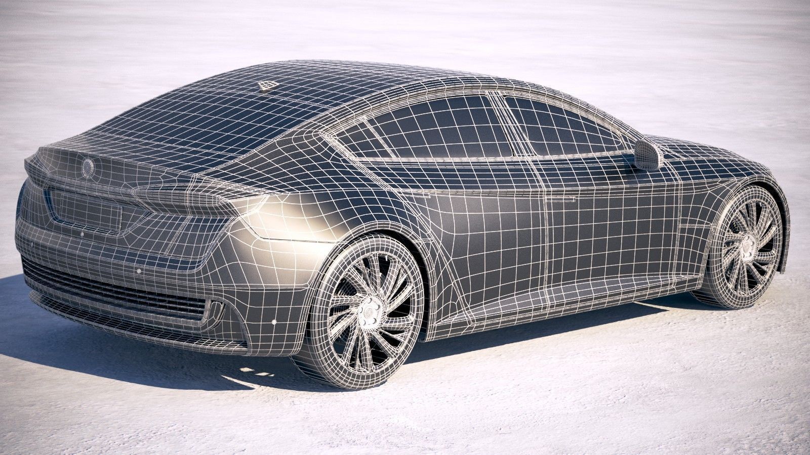 Generic Electric Sedan 2 2017 3D model_20