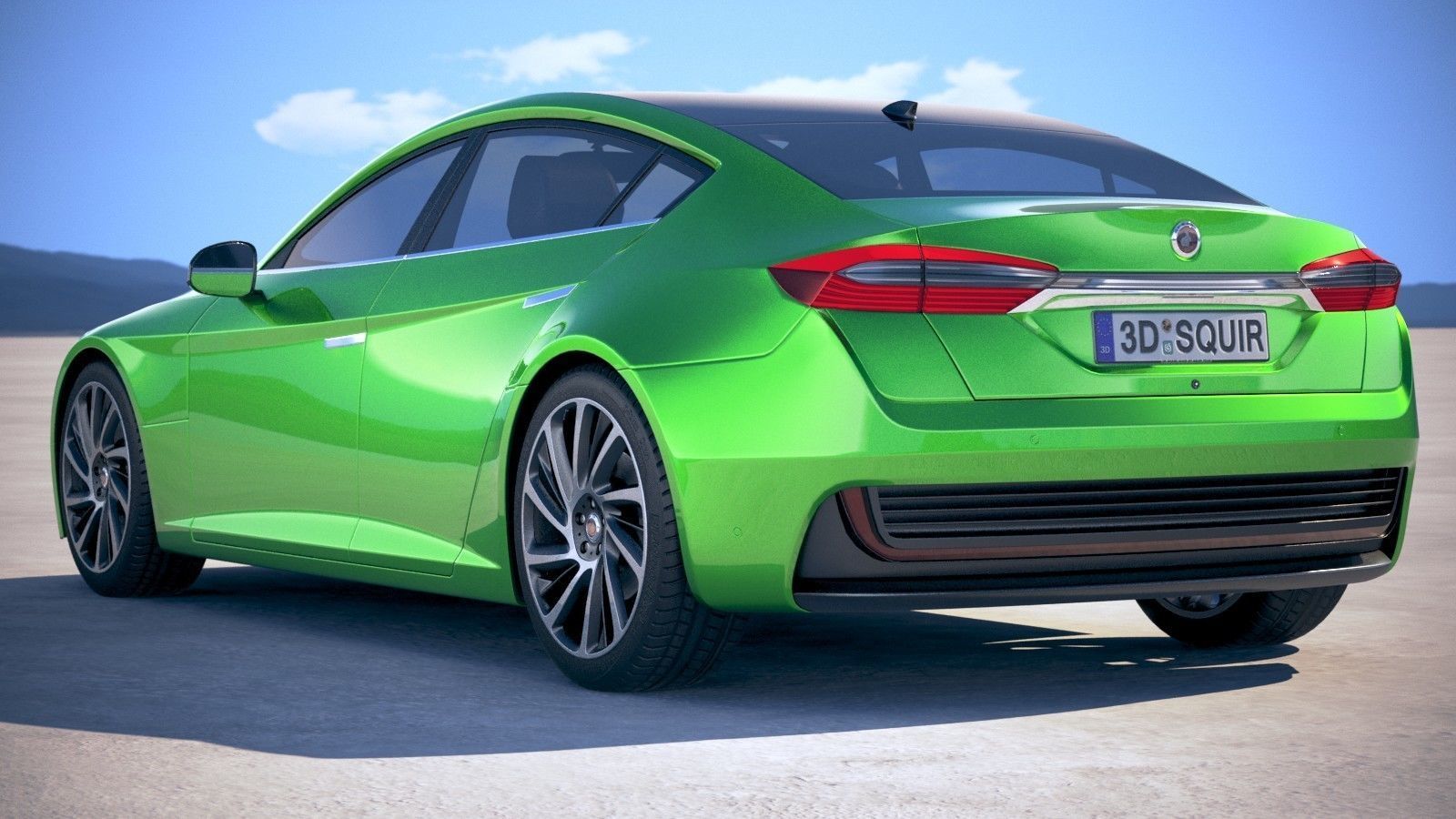 Generic Electric Sedan 2 2017 3D model_13