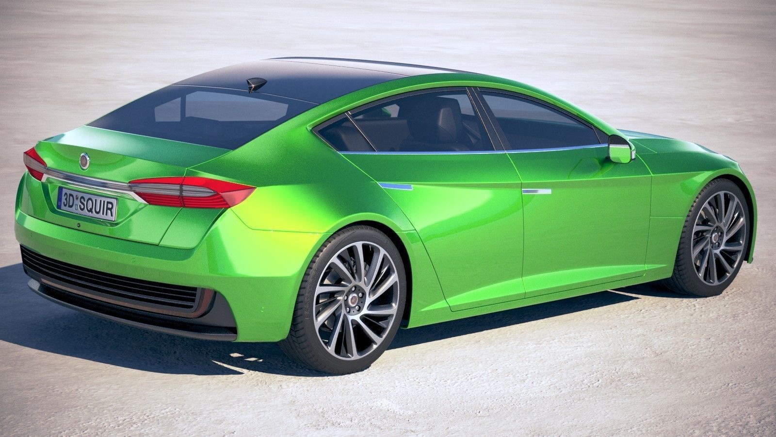 Generic Electric Sedan 2 2017 3D model_4