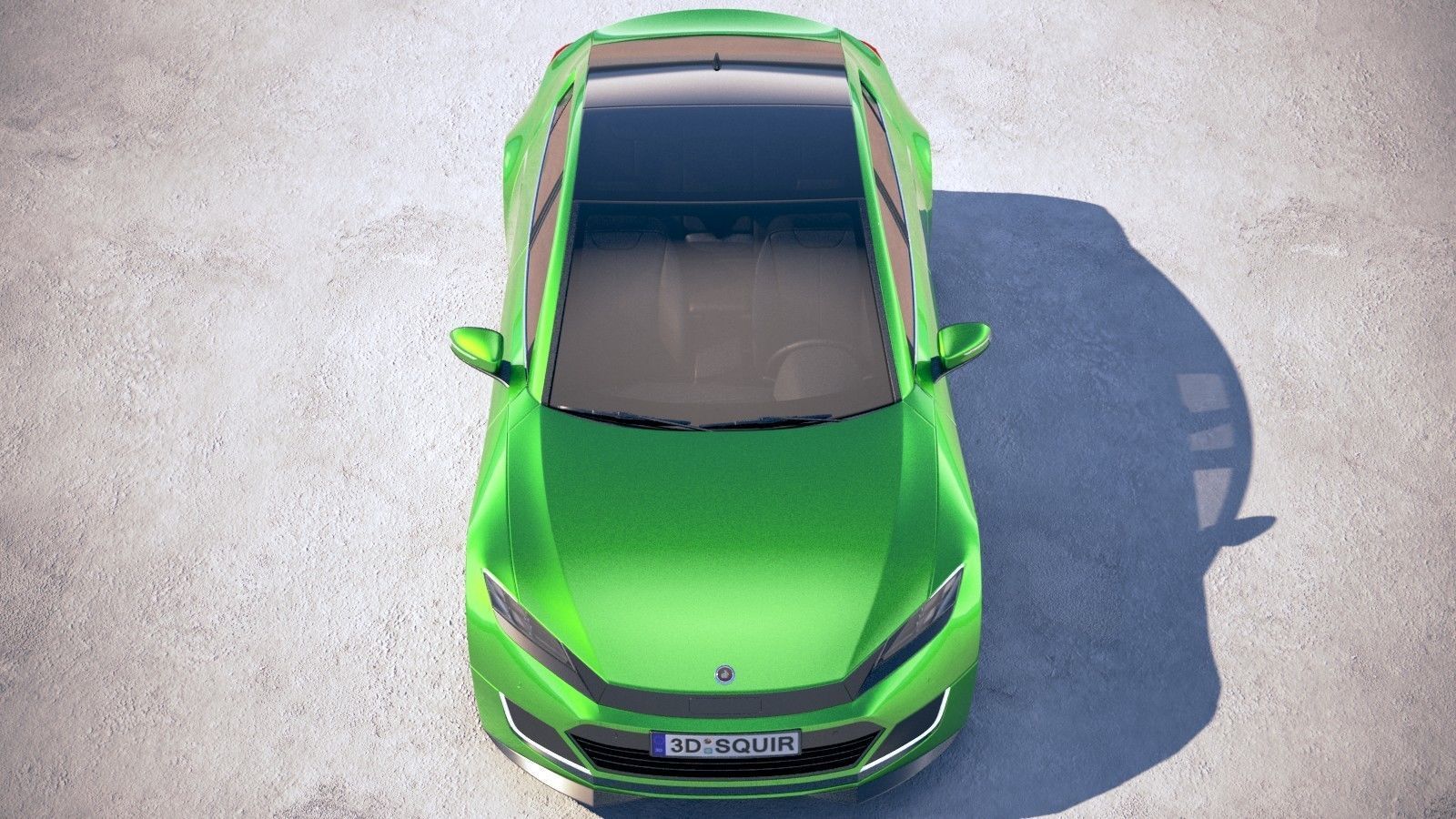 Generic Electric Sedan 2 2017 3D model_8