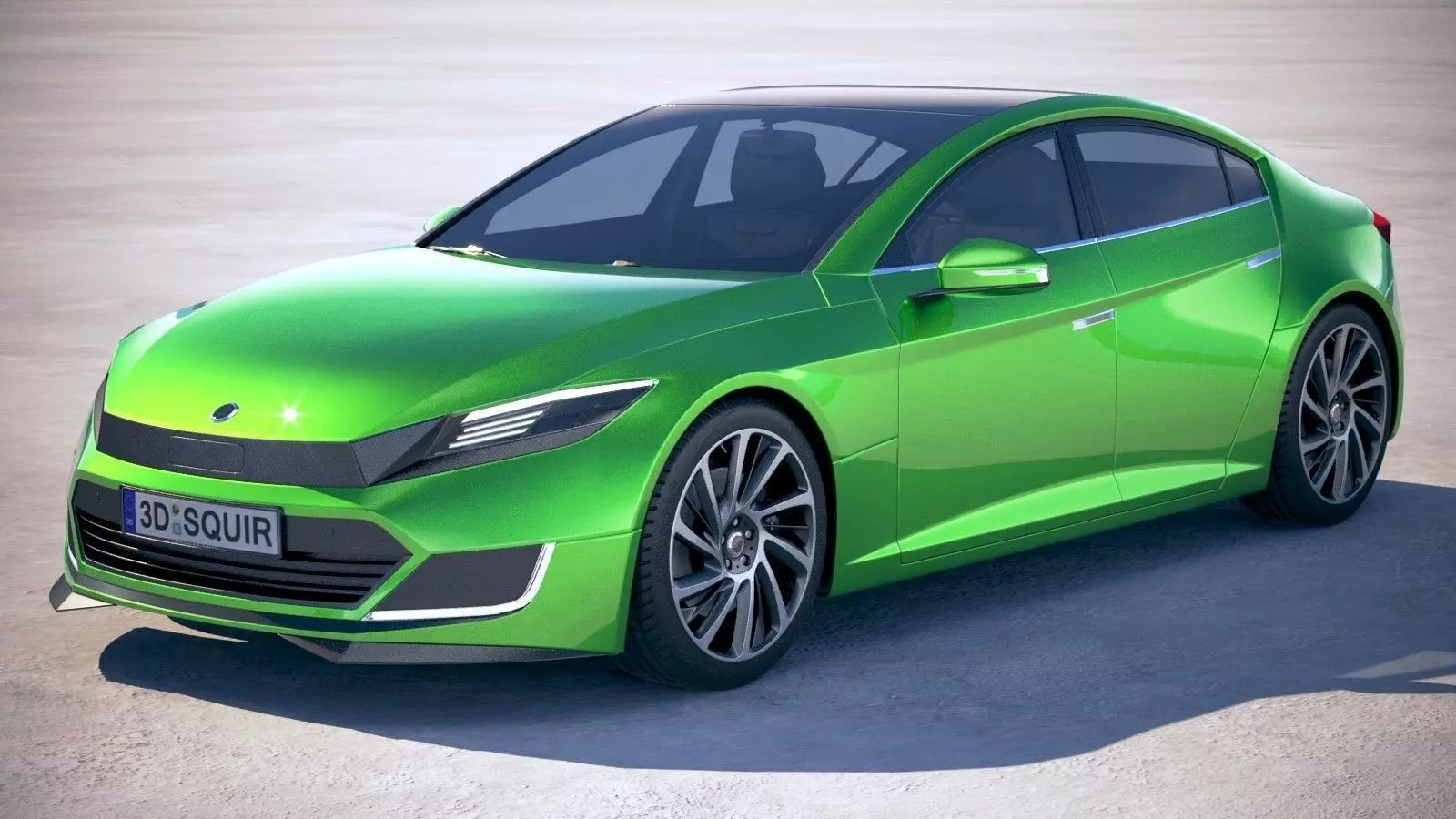 Generic Electric Sedan 2 2017 3D model_0