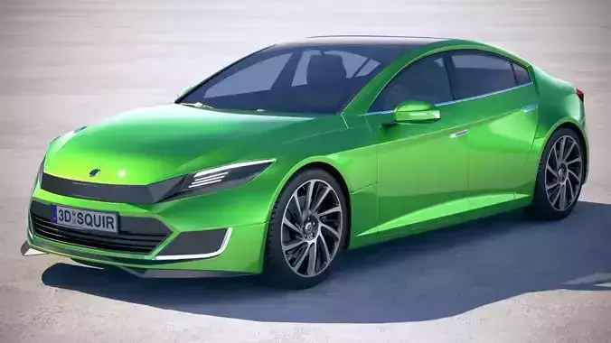 Generic Electric Sedan 2 2017 3D model