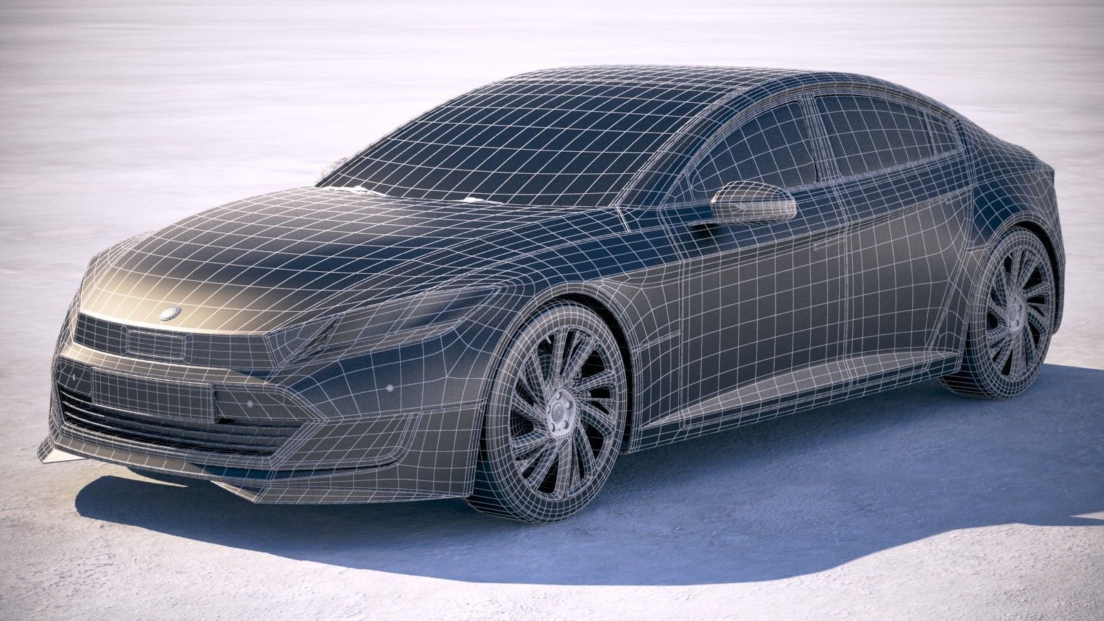 Generic Electric Sedan 2 2017 3D model_19