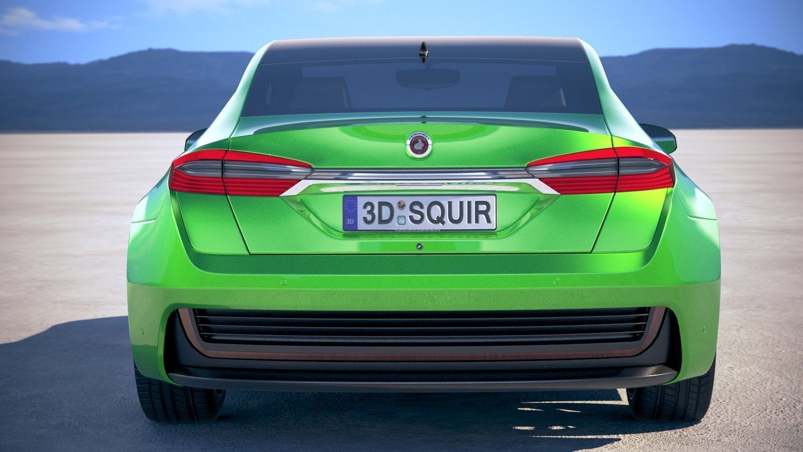 Generic Electric Sedan 2 2017 3D model_10