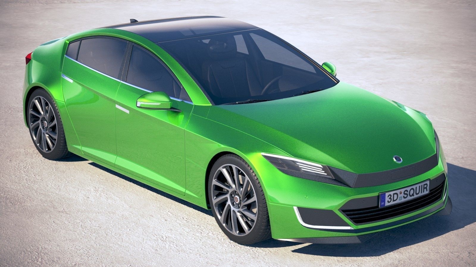 Generic Electric Sedan 2 2017 3D model_11