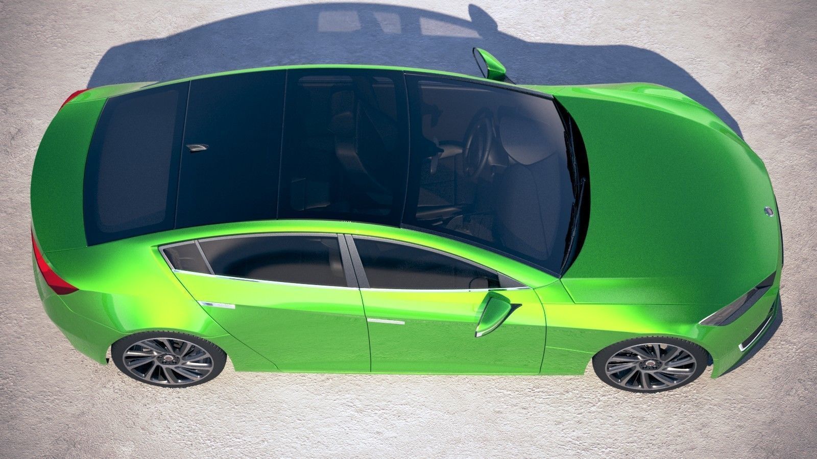 Generic Electric Sedan 2 2017 3D model_7