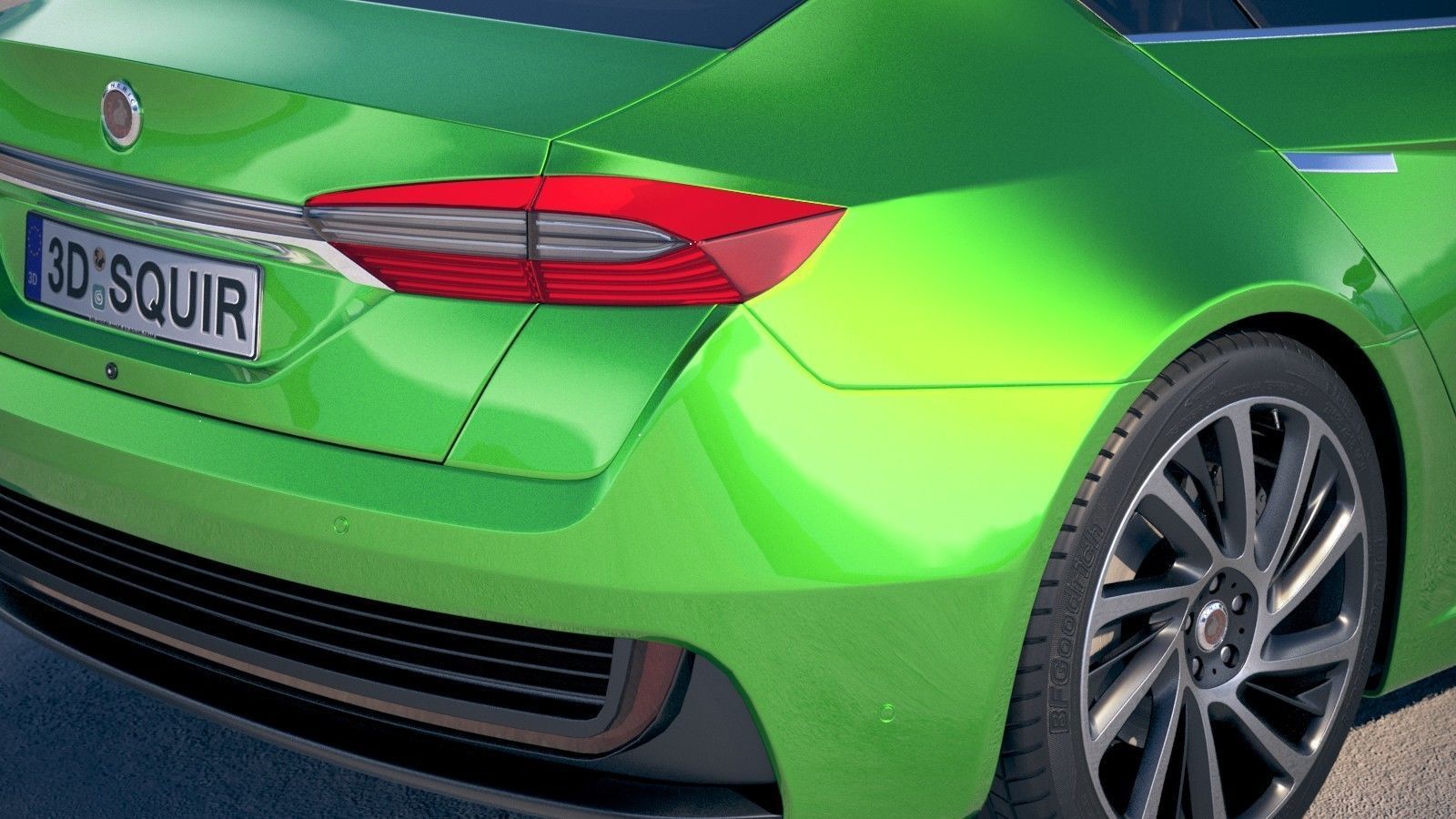 Generic Electric Sedan 2 2017 3D model_3