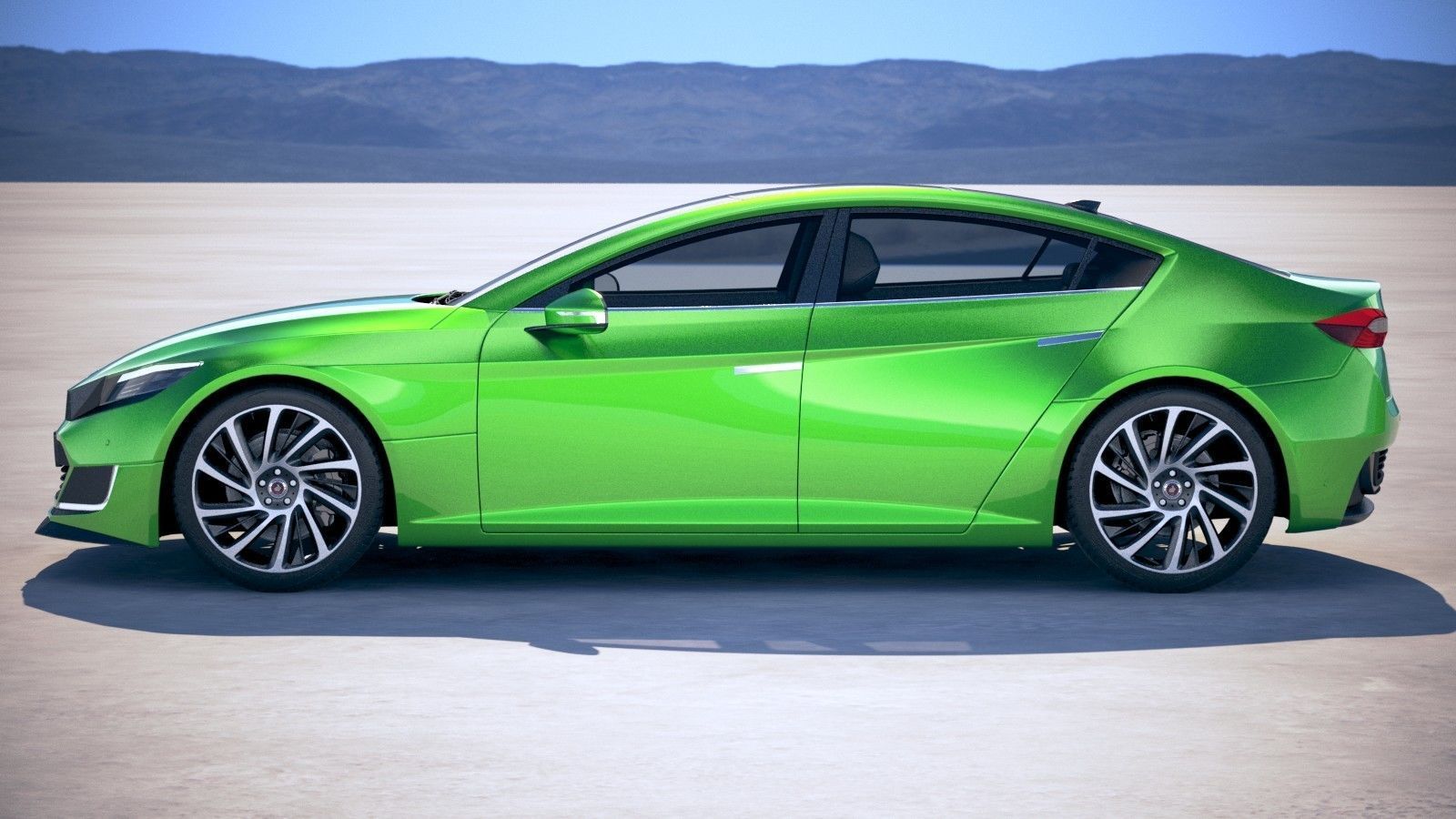 Generic Electric Sedan 2 2017 3D model_6