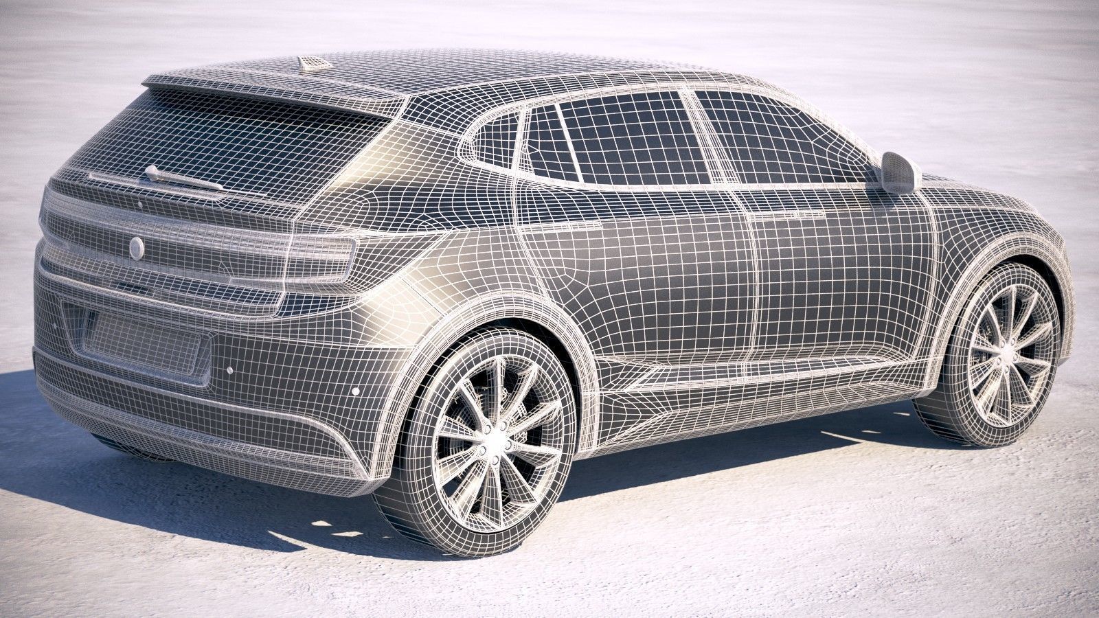 Generic Electric SUV Crossover 2018 3D model_18