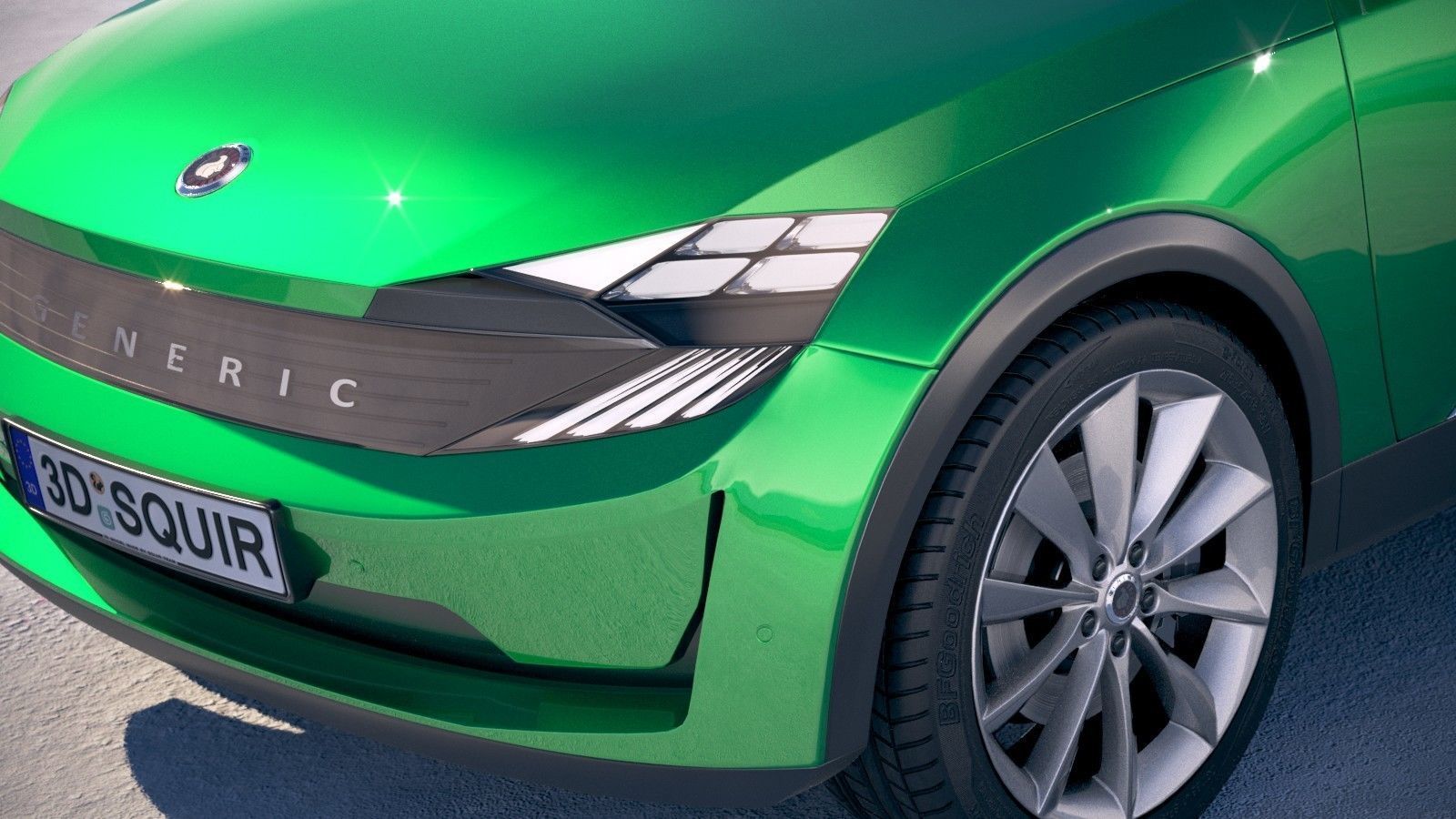 Generic Electric SUV Crossover 2018 3D model_2