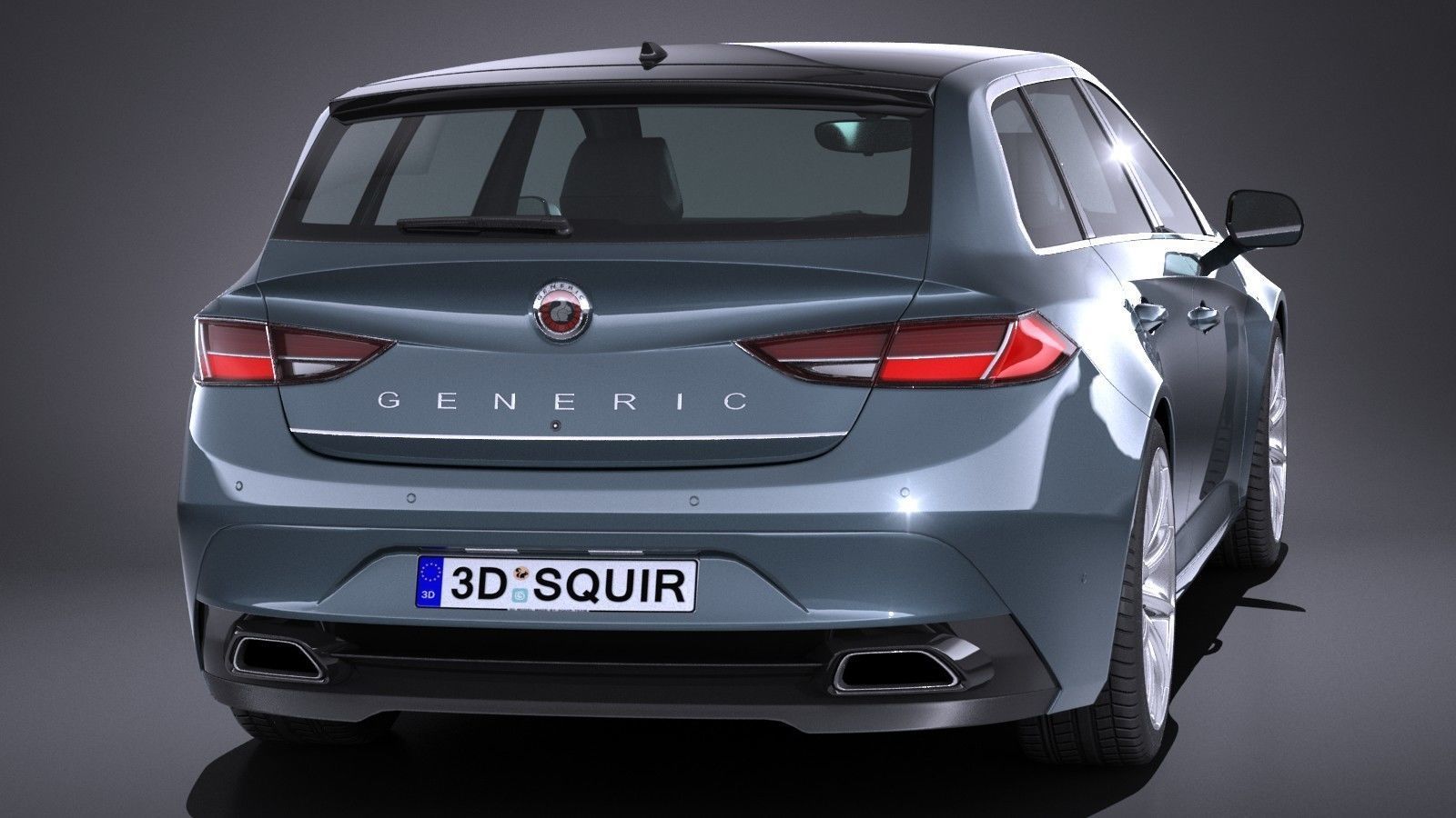 Generic estate wagon v2 2017 3D model_4